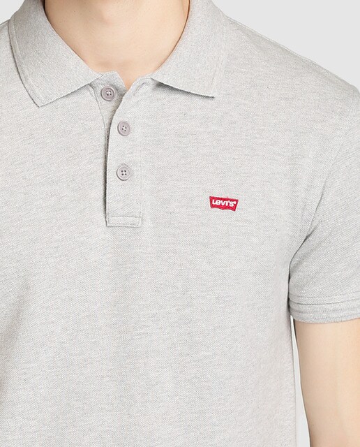 Polo de hombre Levi's gris de manga corta