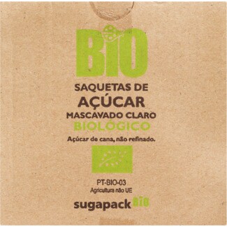 Sugapack Açúcar Mascavado Claro em Saquetas Biológico 50 x 5 embalagem 250 g