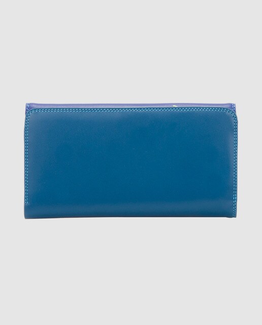 Cartera billetero con monedero en napa multicolor