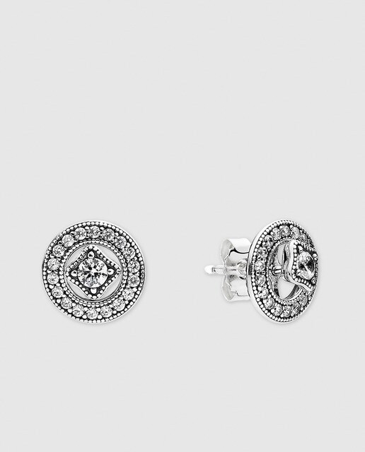Pendientes en plata y circonitas Pandora