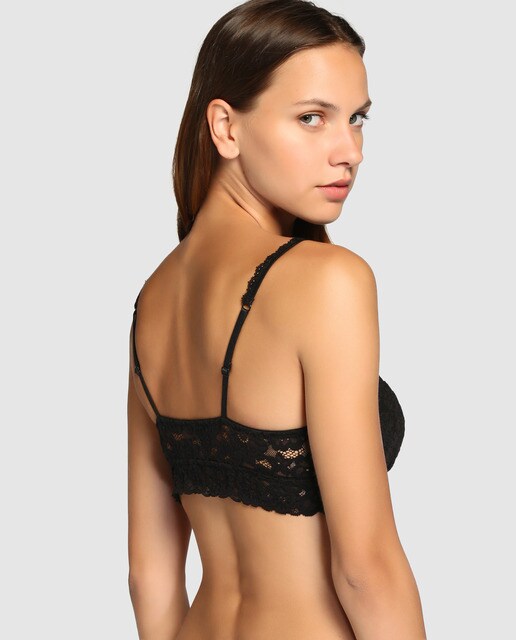 Bralette de mujer Énfasis con encaje bordado sin aro