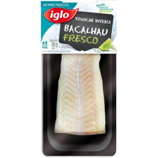 Iglo Tranche Inteira de Bacalhau Fresco embalagem 430 unidade