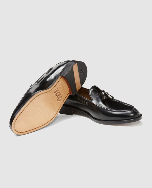 Mocasines de hombre Castellano de piel con borlas
