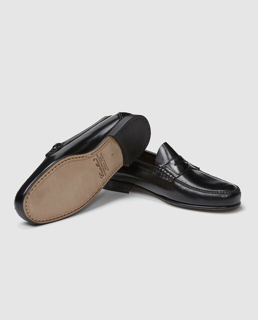 Mocasines de hombre Castellano de piel con detalle de antifaz