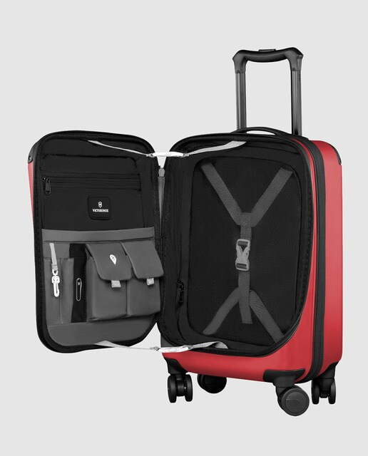 Maleta de cabina expandible SPECTRA 2.0, rígida roja, con capacidad hasta 33 L
