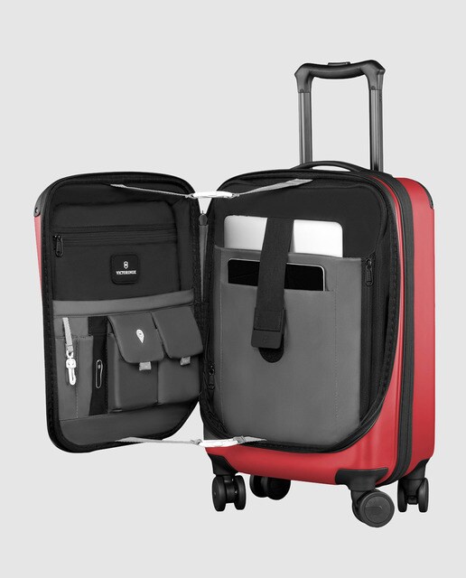 Maleta de cabina expandible SPECTRA 2.0, rígida roja, con capacidad hasta 33 L