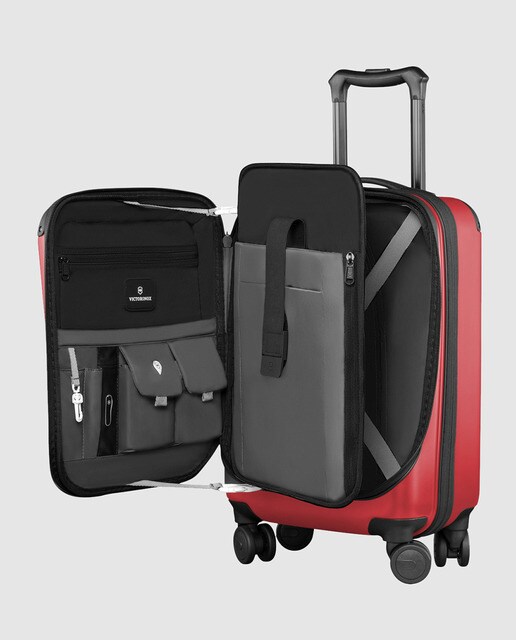 Maleta de cabina expandible SPECTRA 2.0, rígida roja, con capacidad hasta 33 L
