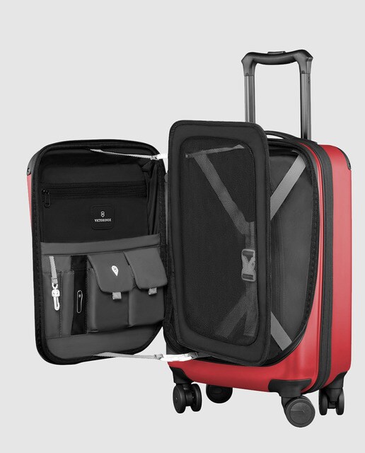 Maleta de cabina expandible SPECTRA 2.0, rígida roja, con capacidad hasta 33 L