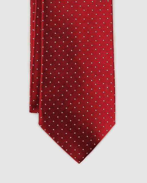 Corbata de seda con microlunares