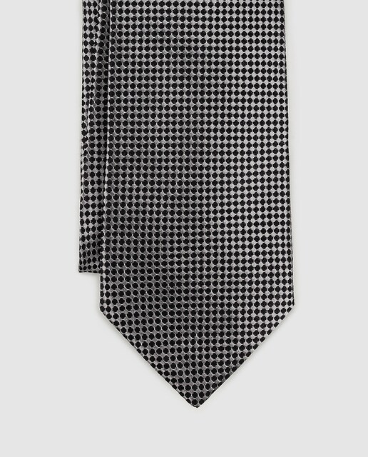 Corbata de seda con micro estampado