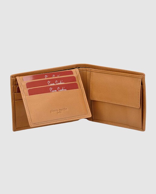 Billetero americano de piel camel Calidad Sedated