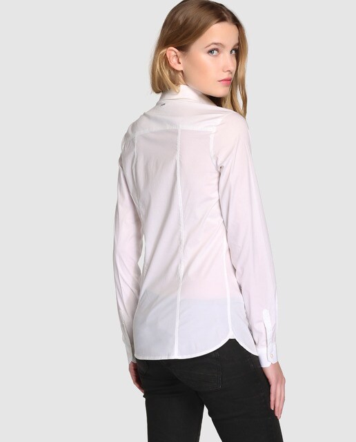 Camisa de mujer G-Star Raw de popelín en color blanco
