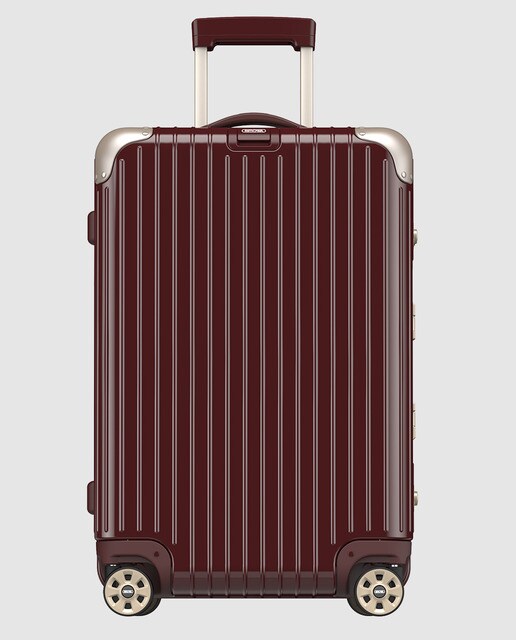 Maleta mediana, LIMBO ELECTRONIC TAG, rígida granate, con capacidad 59L