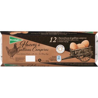 El Corte Inglés Ovos de Galinha Criadas ao Ar Livre embalagem 12 unidades