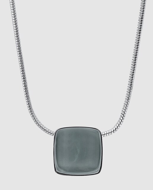 Collar Skagen Sea Glass de acero y cristal