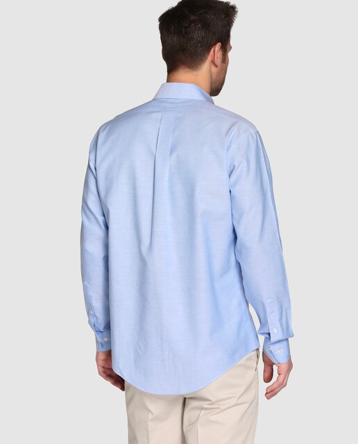 Camisa Regent de hombre Brooks Brothers slim lisa azul