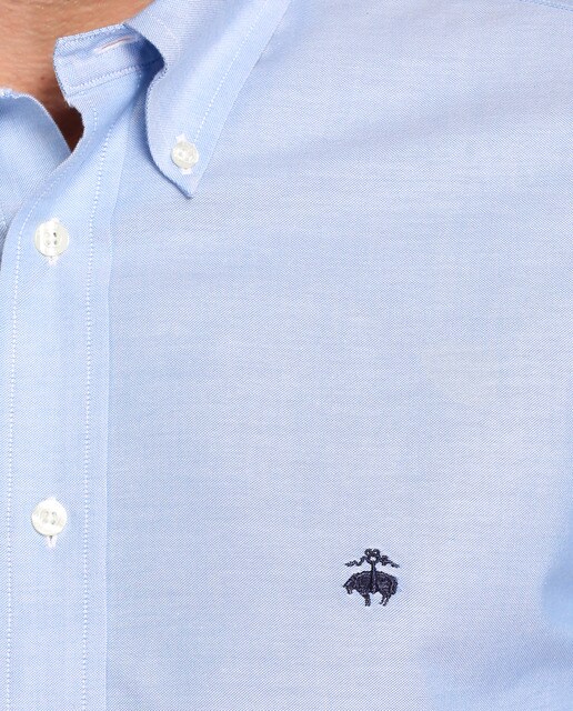 Camisa Regent de hombre Brooks Brothers slim lisa azul