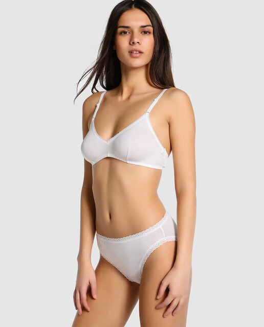 Braga de mujer Sloggi normal blanca
