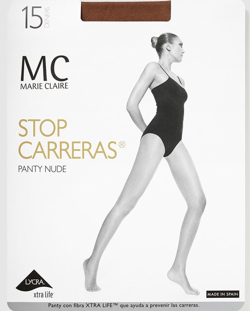 Panty Stop Carreras Nude de mujer Marie Claire de 15 deniers en color tabac
