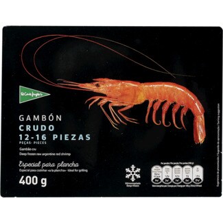 El Corte Inglés Gambão Cru 12/16 Peças embalagem 400 g