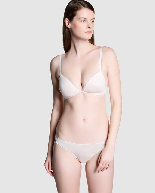 Tanga de mujer Dkny liso en color vainilla