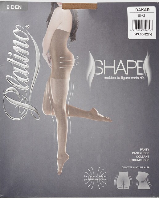 Panty moldeador de 9 deniers de mujer Platino