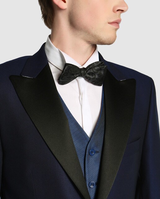Chaqueta smoking de hombre Emidio Tucci regular lisa azul