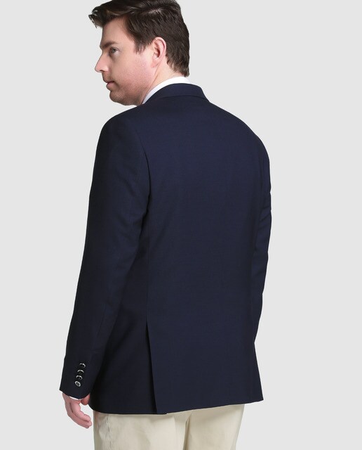 Americana de hombre Mirto regular lisa azul tallas grandes
