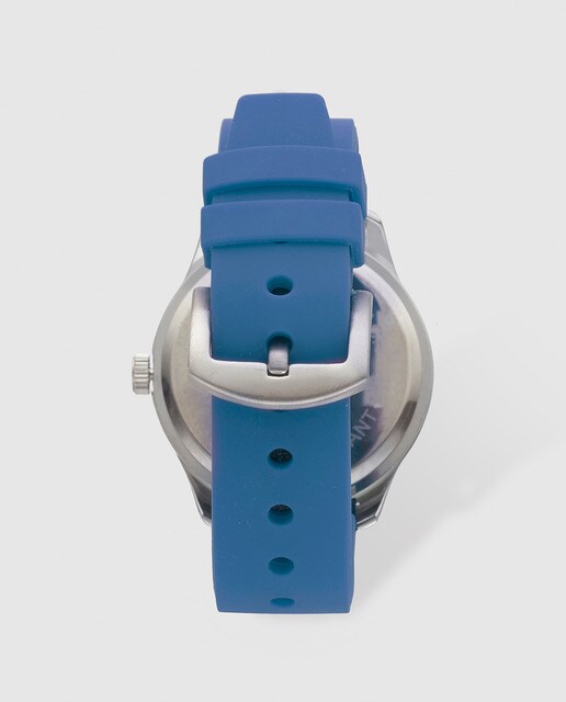 Reloj de hombre Pontina símil silicona azul