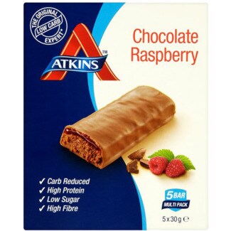 Atkins Barritas de Chocolate com Framboesa Pack 5 embalagem 30 g