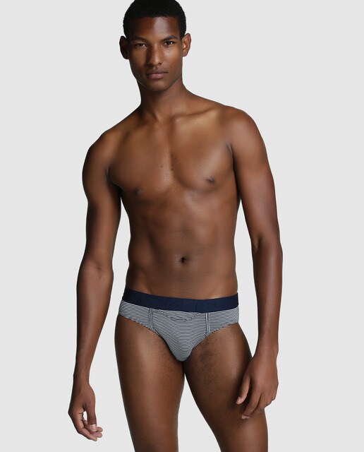Slip de hombre Hom de rayas azul