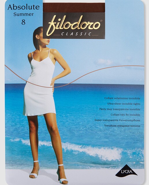Panty de verano de 8 deniers efecto bronceado de mujer Filodoro