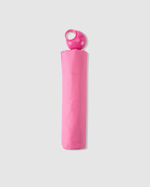Paraguas plegable rosa