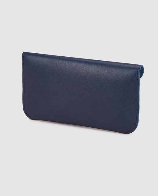 Funda de gafas en color azul marino liso