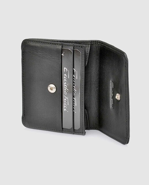 Monedero de piel negro