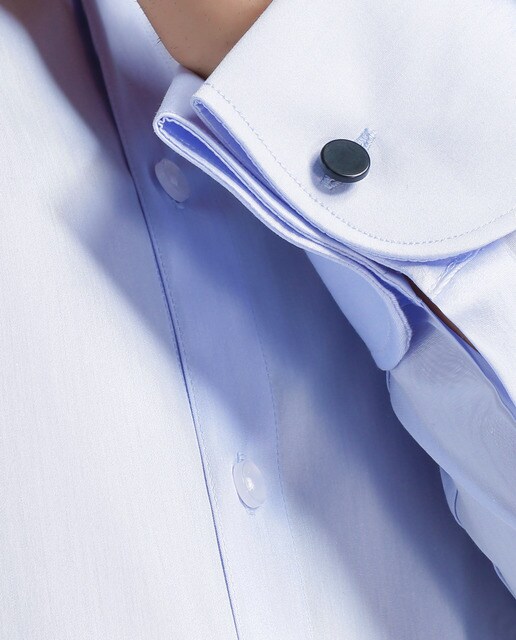 Camisa de hombre Fórmula joven slim lisa azul