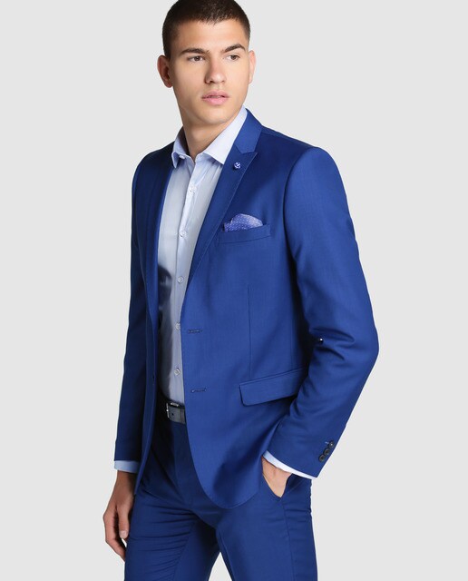 Chaqueta de traje de hombre Fórmula Joven slim azul
