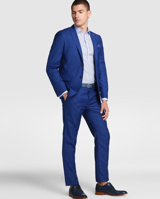 Chaqueta de traje de hombre Fórmula Joven slim azul