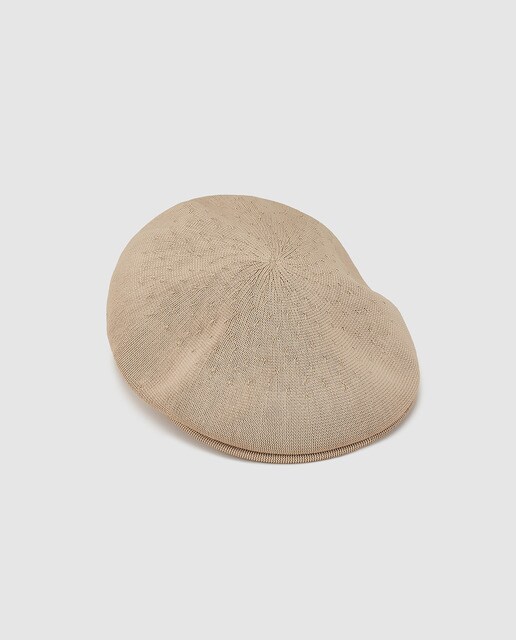 Gorra de punto beige de hombre