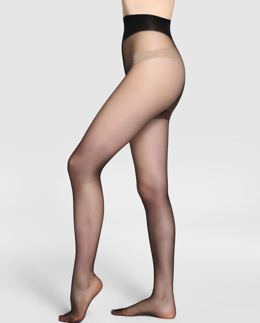 Panty de 10 deniers de mujer Platino total confort