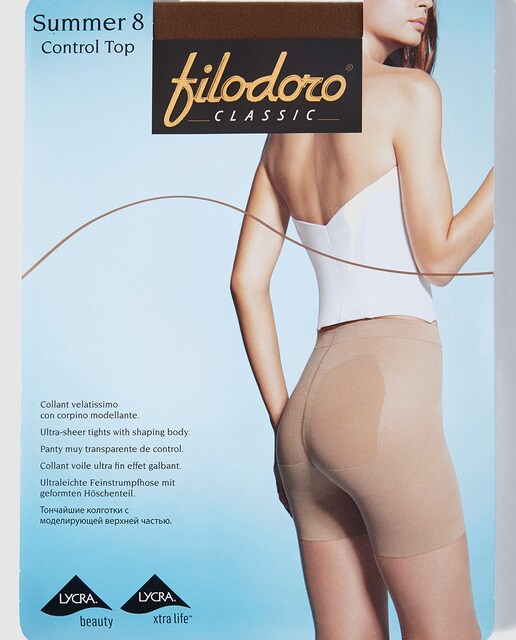 Collants adelgaçantes de 8 deniers de verão de mulher Filodoro