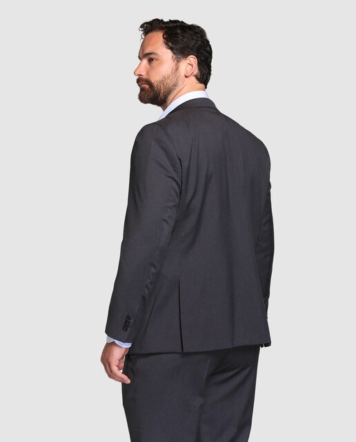 Chaqueta de traje de hombre Emidio Tucci classic lisa negra tallas grandes