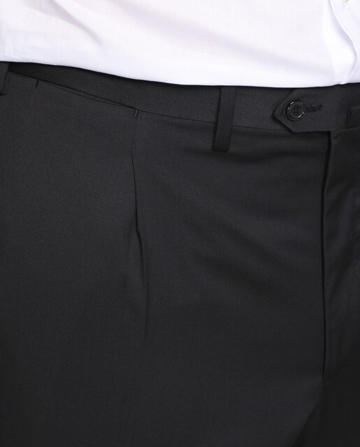 Pantalón de hombre Emidio Tucci classic de vestir negro tallas grandes