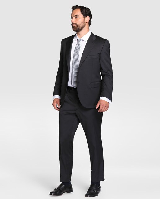 Pantalón de hombre Emidio Tucci classic de vestir negro tallas grandes