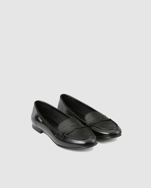 Mocasín de niña Zgirls de piel en color negro