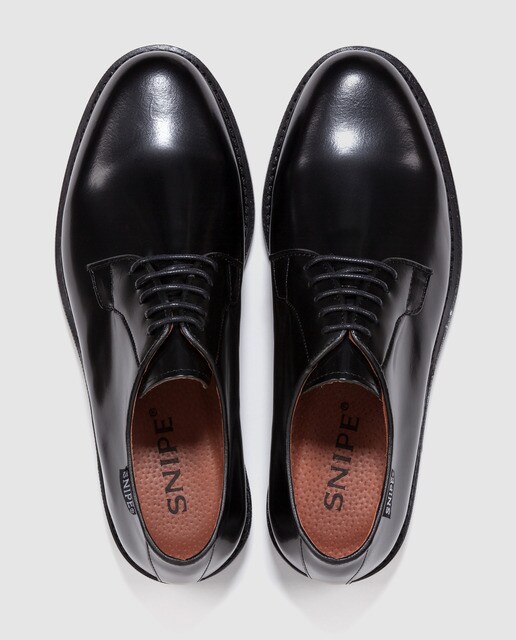 Bluchers de hombre de Snipe de piel en color negro