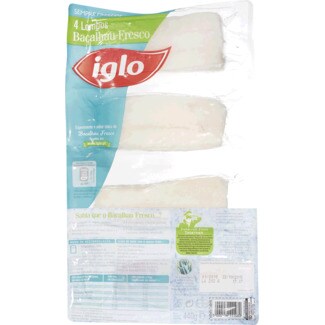 Iglo 4 Lombos de Bacalhau Fresco embalagem 440 g