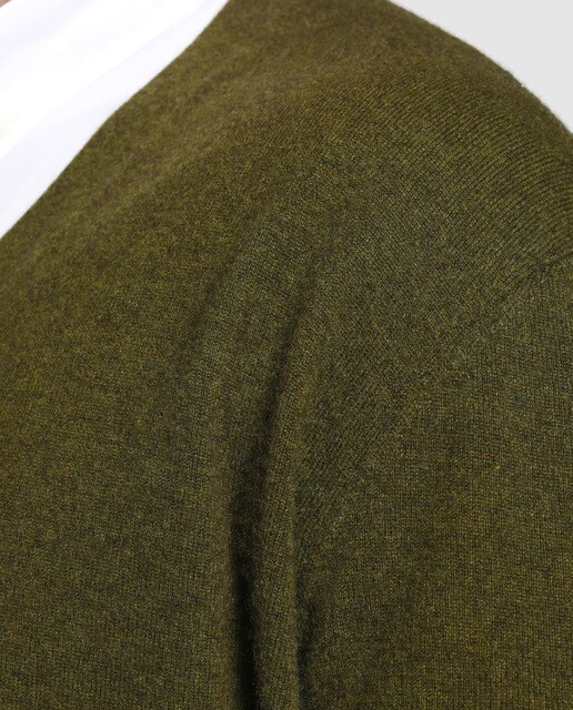 Chaqueta de punto de hombre Emidio Tucci de cashmere verde tallas grandes