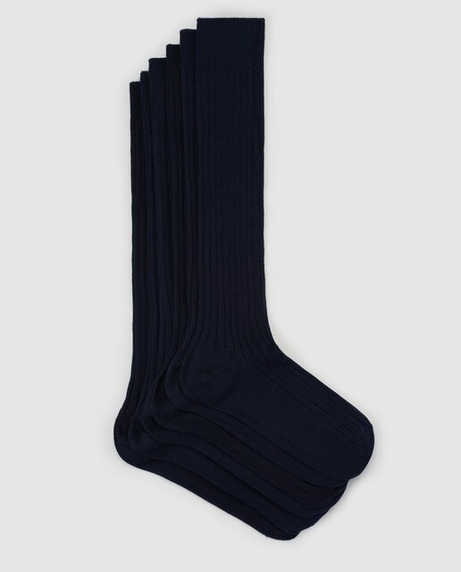 Pack de calcetines altos infantiles en marino