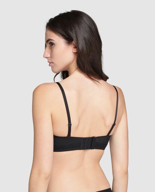 Sujetador de mujer Énfasis bandeau con relleno y tirante extraíble